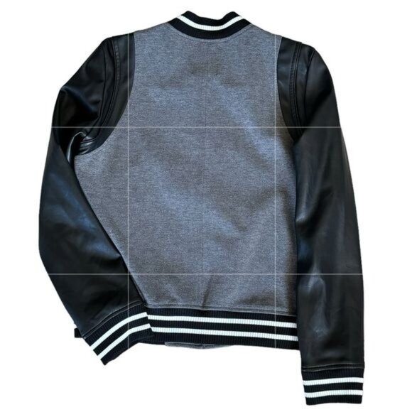 Trouvé Varsity Jacket in Grey Combo Size Medium EUC - Picture 7 of 15
